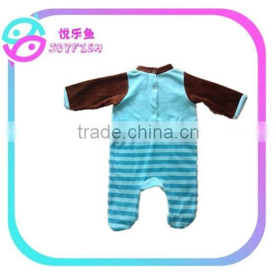 Velour cartoons baby romper