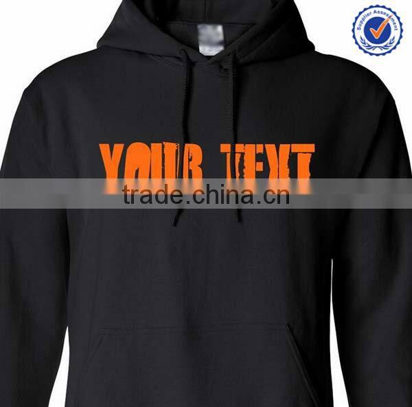 100% Cotton Mens Plain Pullover Hoodie With Your Logo
