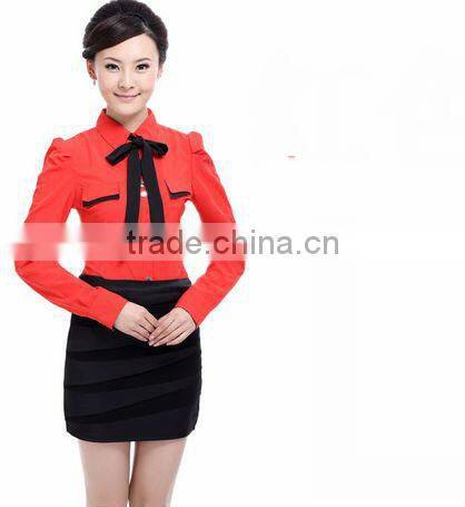 sexy red chief fashion hotel reception uniform design