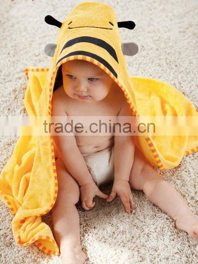 Eco-friendly100%Cotton terry hooded baby towel
