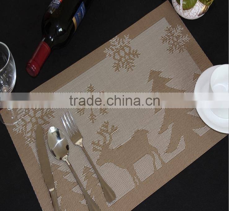 Eco-friendly Plain PVC Christmas Placemats