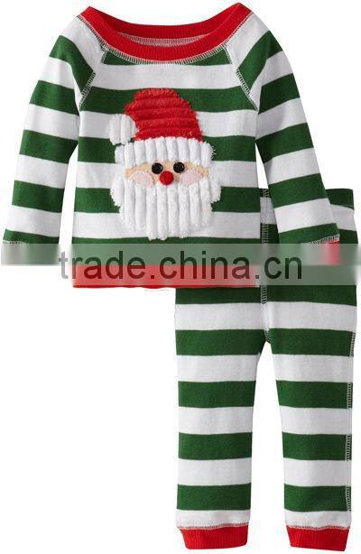 Wholesale Woolen Striped Christmas Children Pajamas