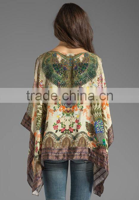 embellished beads printing tops