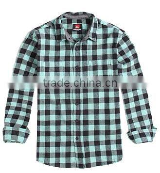 new men's long sleeve checked flannel casual shirt