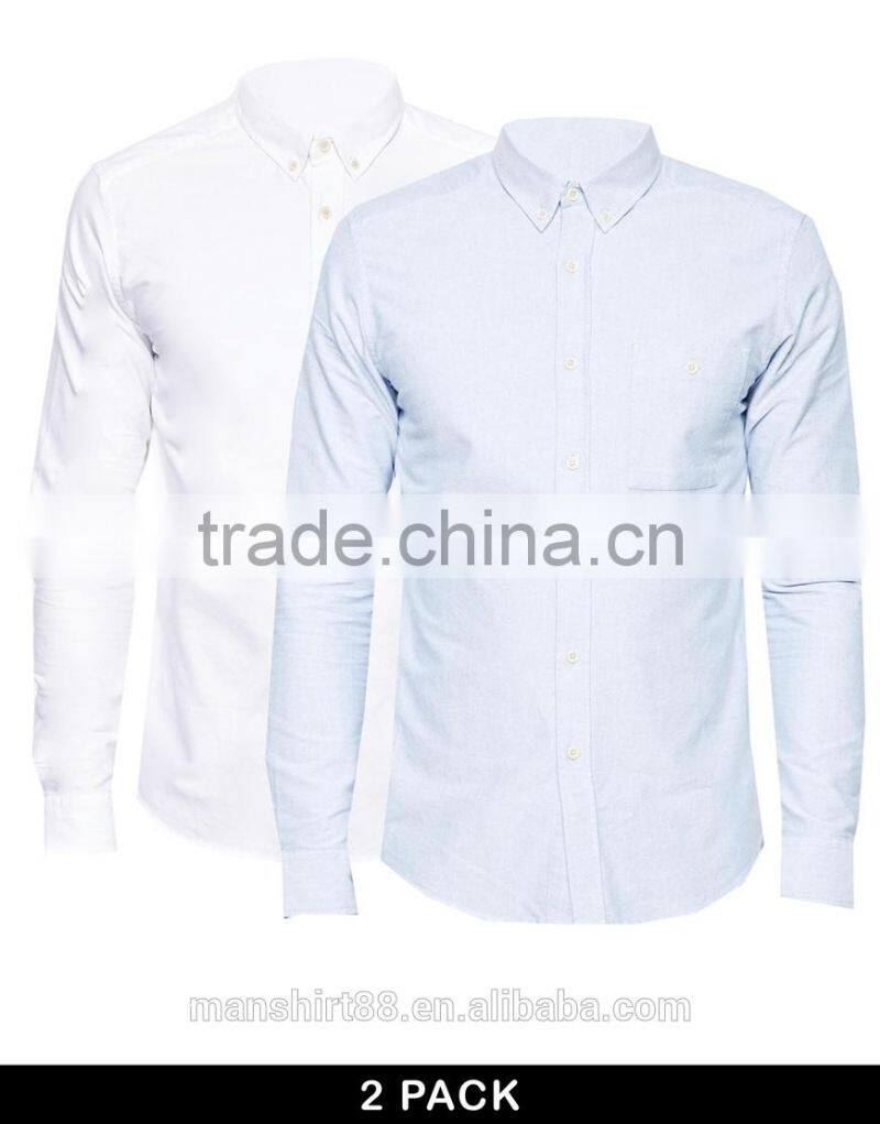 2016 wholesale classic design button down collar breathable oxford shirts for men