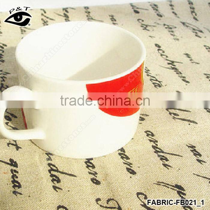 Casual Franch Letter Printed Zakka Fabric Linen&Cotton Fabric Household DIY Patchwork Textile