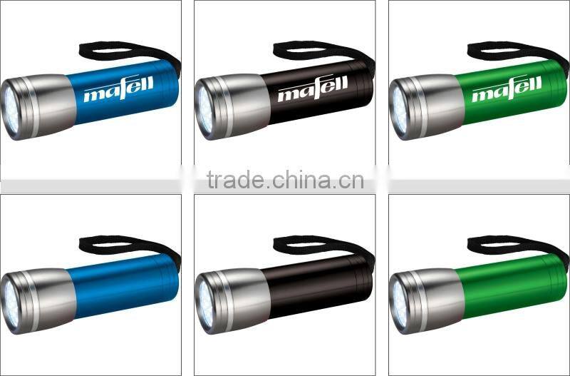 2015 9 led aluminum oem flashlight for gift/promotion/hunting/camping/emergency