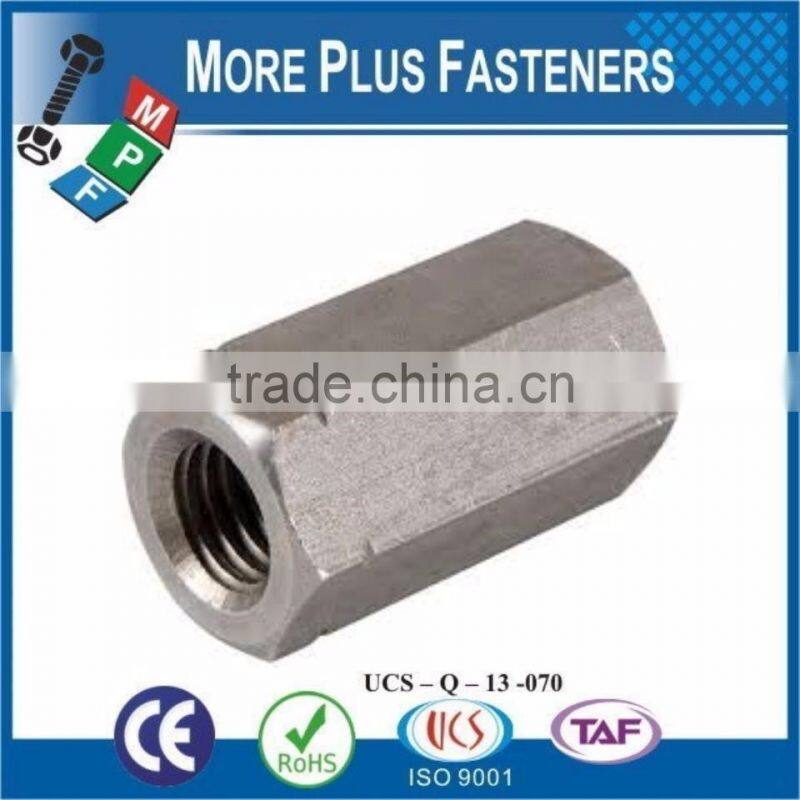 Made in Taiwan DIN 6334 Extension Nut Metric Hexagonal Connecting Nut