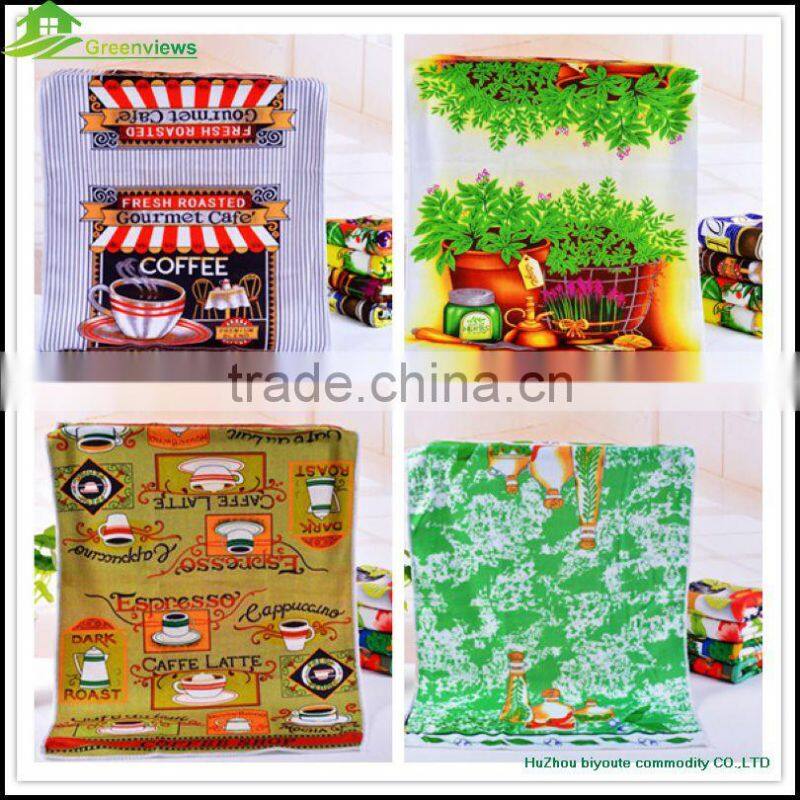 Wholesaler tea towel in stock printed kitchen tea towel photo print tea towel