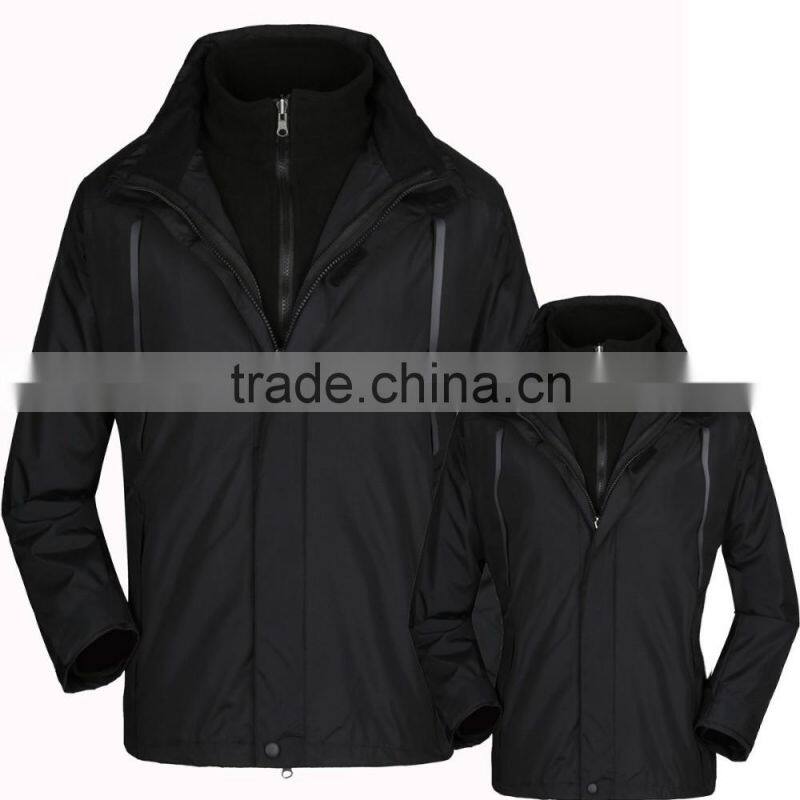 3 in 1 wind resistant & water repellent winter jacket with wind skirt