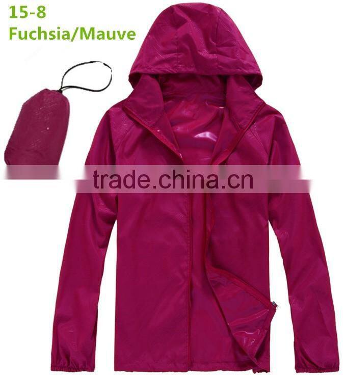 2017 Grey Color Cheap Pullover Packable Jackets with fixed hood