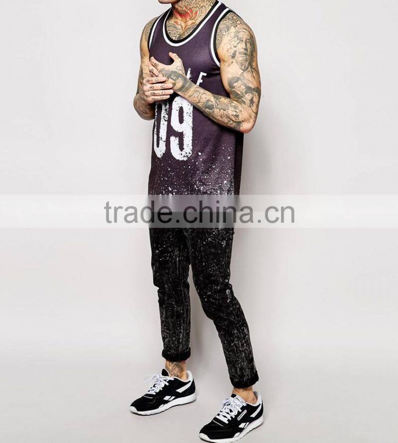 2016 High Quality Newly Young Printed Men Comfort Sport Tank top Pattern 04