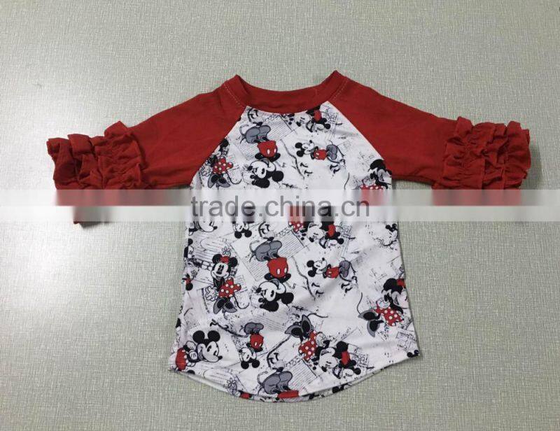 boutique girls raglan t-shirt print a dance princess let your baby look princess wholesale shirt