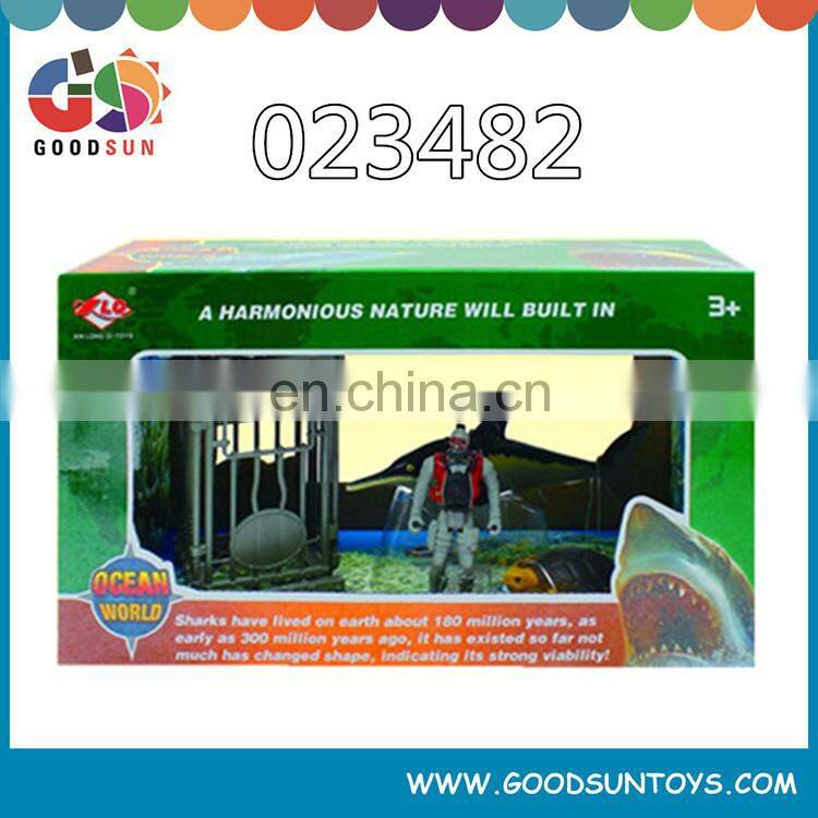 New product kids plastic military play set military toys animal rescue turtle