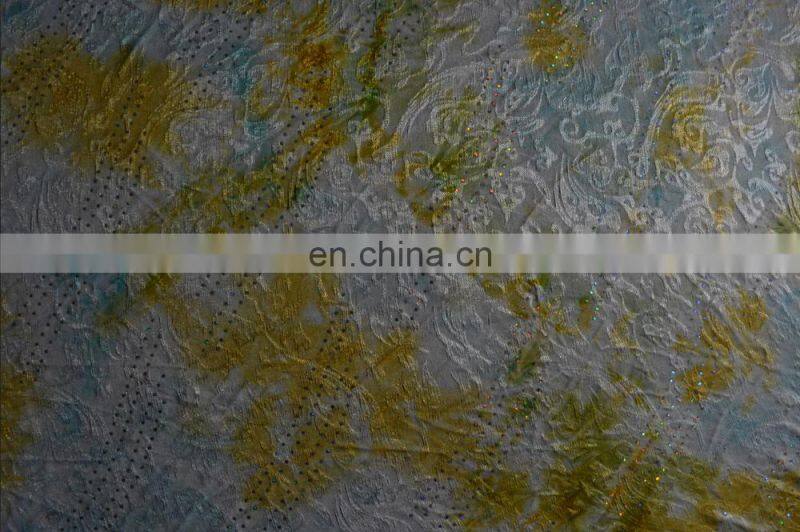 polyester jacquard japanese printed spangle silk fabric made in China