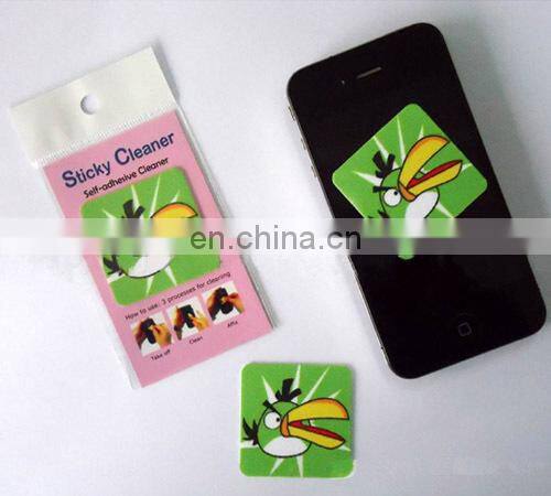 adhesive microfiber sticky screen cleaner