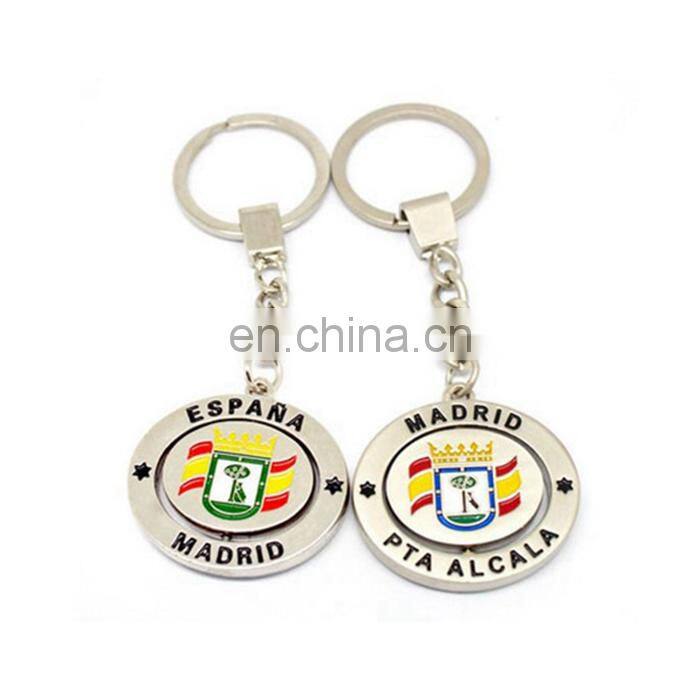 Decorate Travel Souvenir Different Countries Promotional Metal Key Holder Alloy Keychain