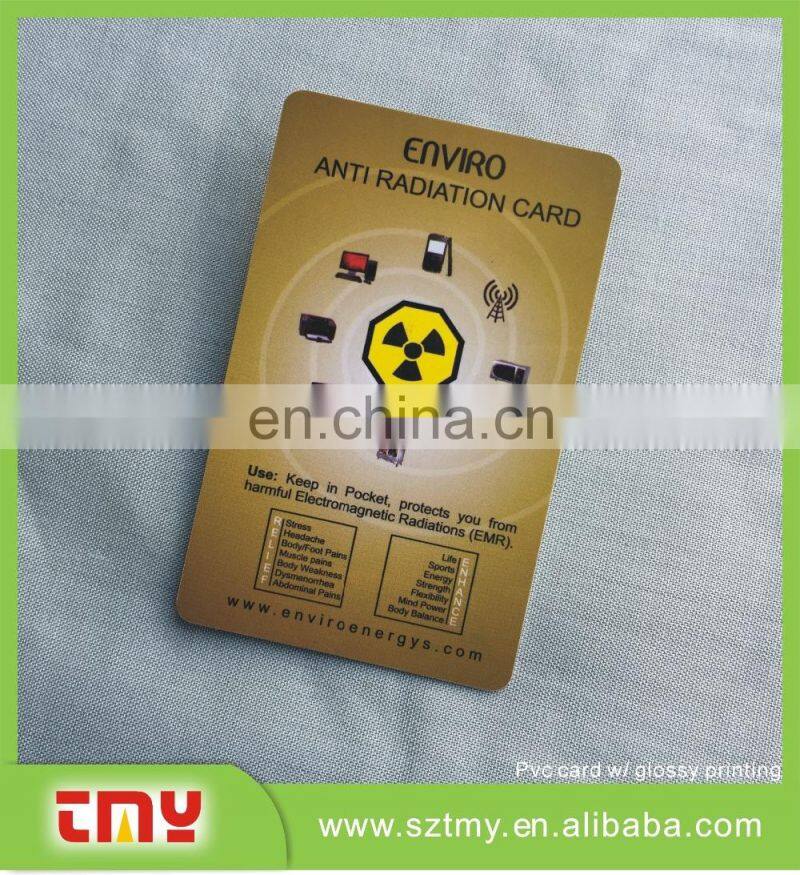 Plastic PVC Anti radiation Card Full Color Printing