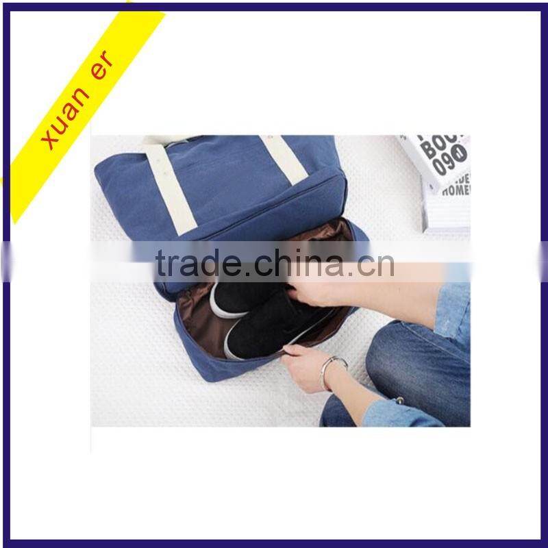 Multifunctional foldable casual large capacity women bag with shoe bag