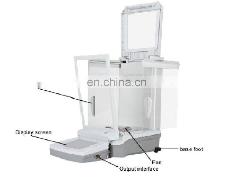 200g 0.1mg Internal Calibration Laboratory Electronic Precision Analytical Balance with Computer Interface