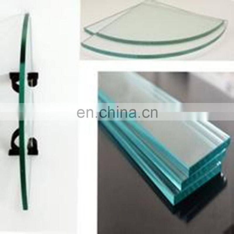 4-12mm tempered safety Glass shelf high quality glass shelf brackets