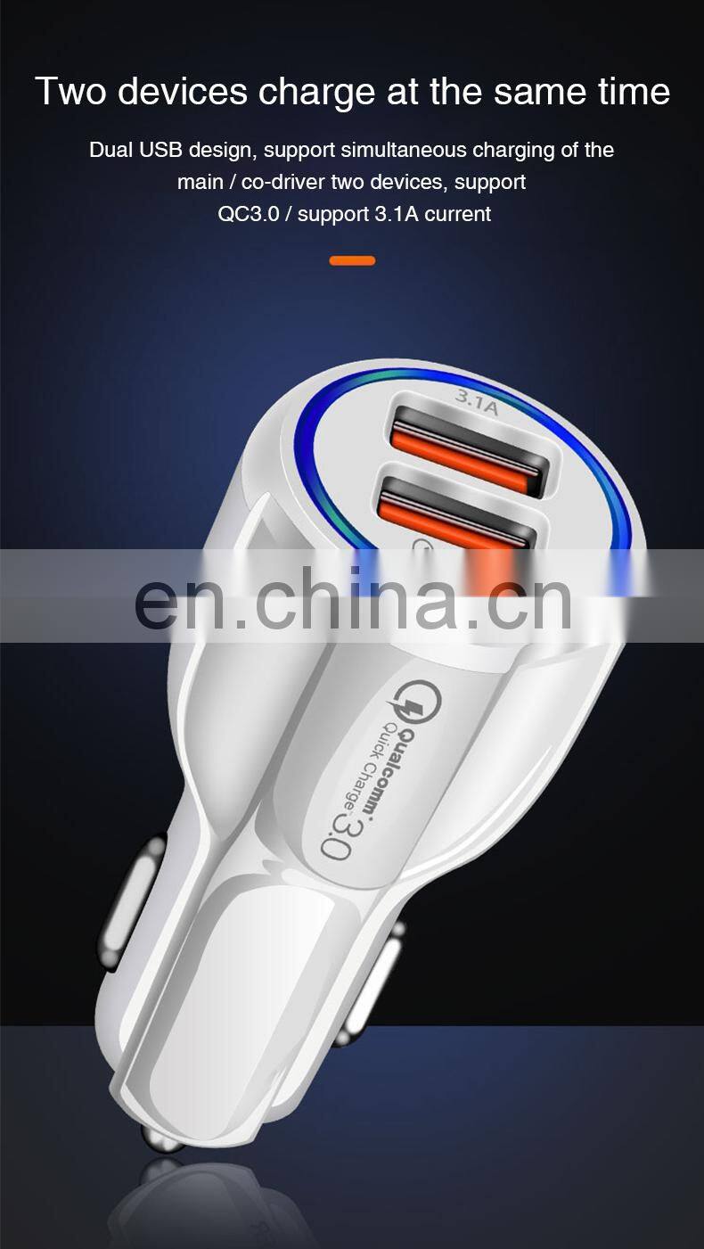 Usb Car Charger Shenzhen 2020 New Arrival Factory Wholesale For Apple Iphone 11/6/7/8 Mobile Phone Qc 3.0 Usb Charger