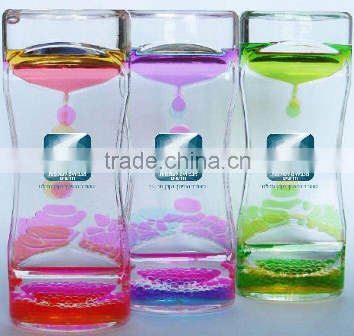 Promotional Gifts Sand Timer Hourglass, Liquid Oil Hourglass