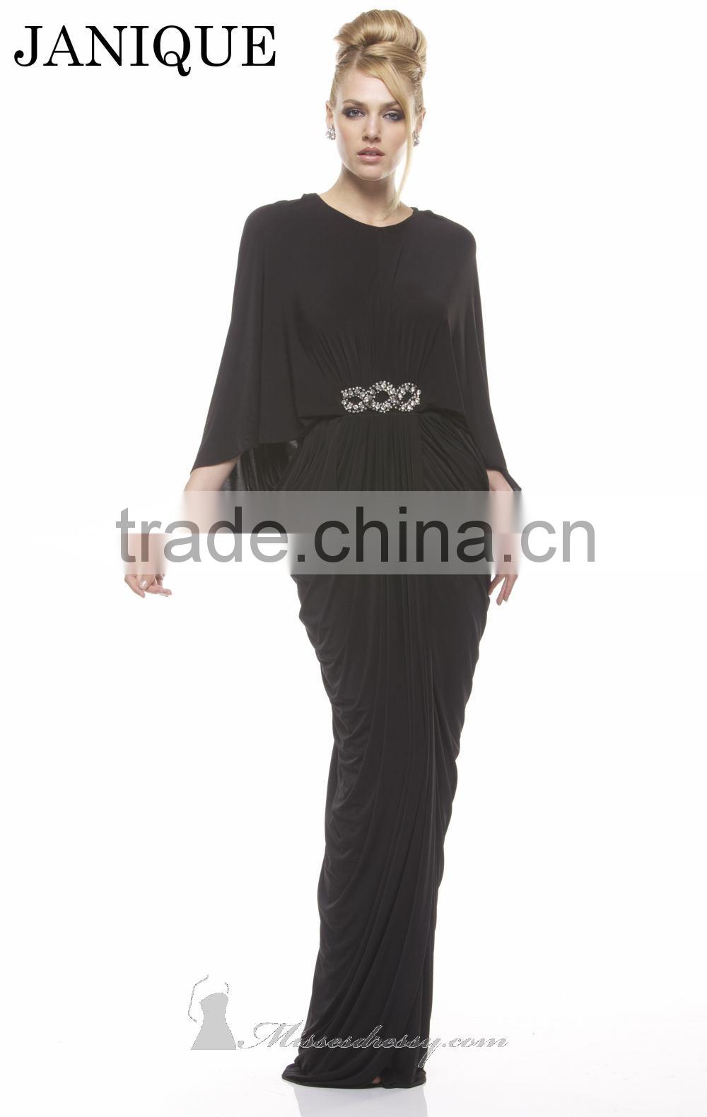 Charming Round Neck Chiffon Floor Length Evening Dress Fashion 2013