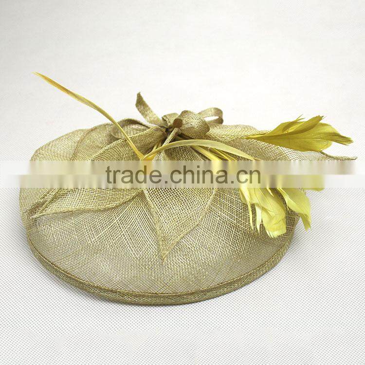 Wholesale Alibaba Wedding/Party/Church Decorate Sinamay Base Hair Clip Fascinator