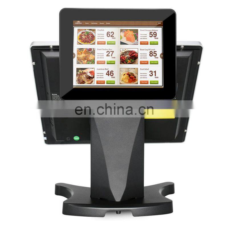 15'' Capacitive touch screen all in one POS with 8inch customer display system/cash register/cashier POS machine