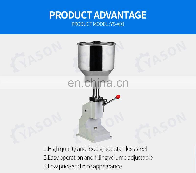 A03 Manual Cream Filling Machines Cheap Price Hand Bottle Paste Filling