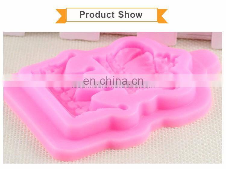 2 Cavity Royal Crown Fondant Candy Silicone Mold, Sugarcraft candy mold