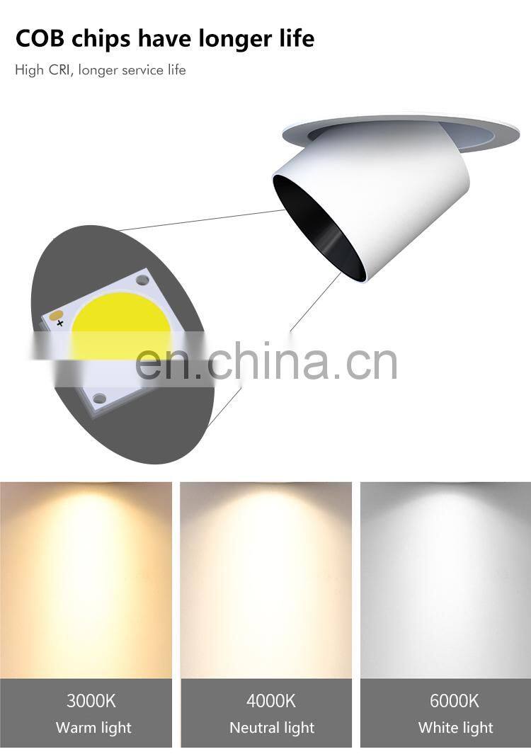 Trending Hot Selling Adjustable Joint Dimmable Recessed Stage Show 20W LED COB Spot Light