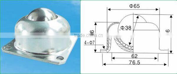 Flange Type Transfer Ball SS Stainless Steel Ball Transfer Unit with Load Capacity 46kg