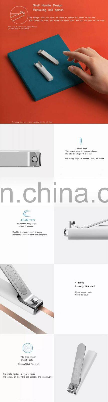 Original Xiaomi Mijia Stainless Steel Nail Clippers With Anti-splash Cover Portable nail clippers