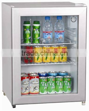 Commercial use glass door mini display beverage cooler