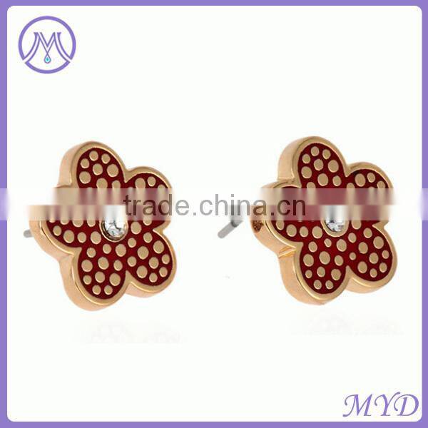 Wholesale star shape enamel stud earrings