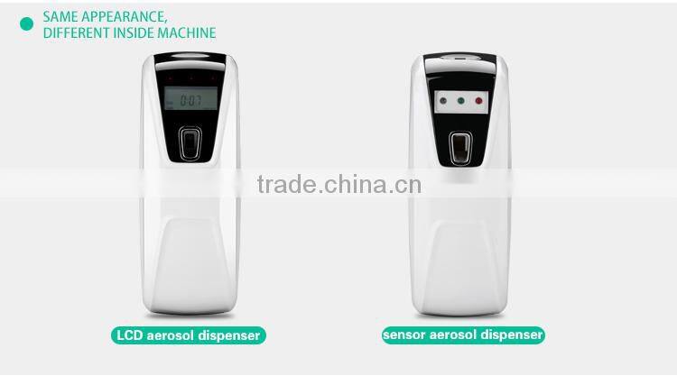 YK3590 Electric LCD aerosol dispenser with AC power and 2 AA batteries supply auto air fragrance dispenser