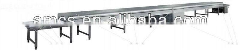 Plate chain conveyor line