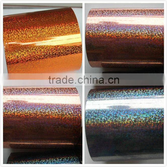 Self Adhesive PVC Gold Laser Film(All Sizes And Colors Can Meet)