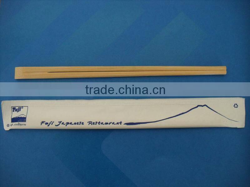 custom prited paper wrapped disposable mao bamboo chopsticks