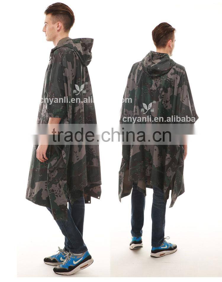 YANLI military poncho raincoat for army or tactical use