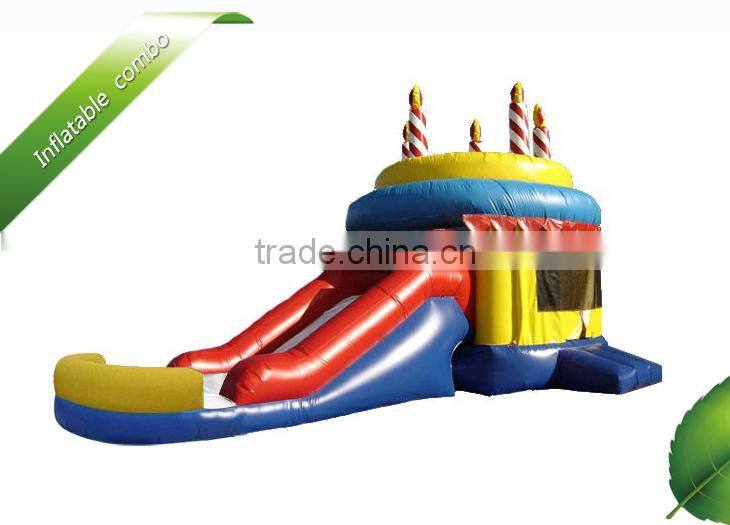 PVC high quality inflatable little tikes bounce house with slide for kids
