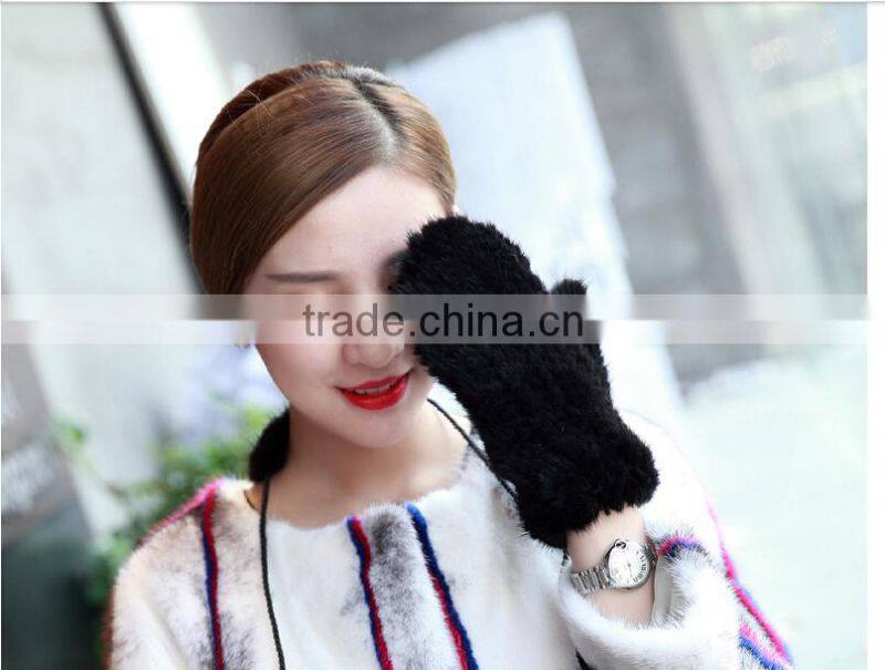 Real Mink fur Gloves For women High fashion Luxury Mink fur winter fur gloves