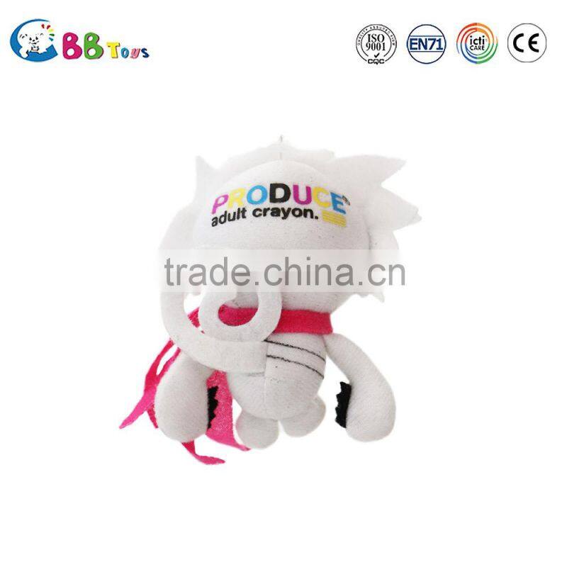 2015 New product white cool doll wearing pink scarf plush soft dolls toys for baby