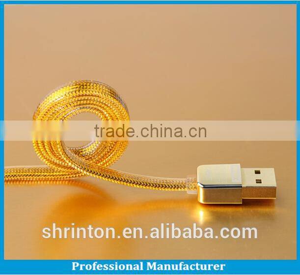 Hot product REMAX Gold Two-Sided 2.1A 1.0M Micro USB Data usb charging cable