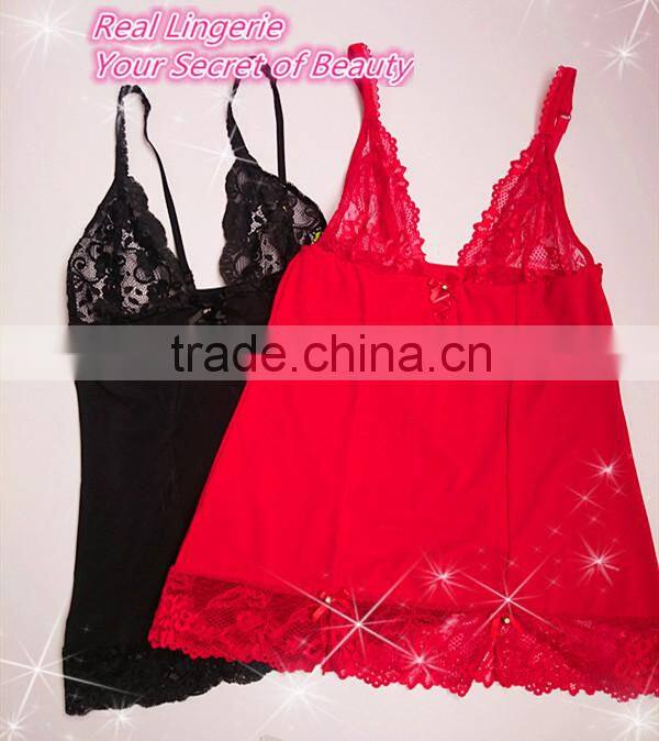 Sexy hot selling lace bra transparent lingerie, OEM service babydoll for mature women