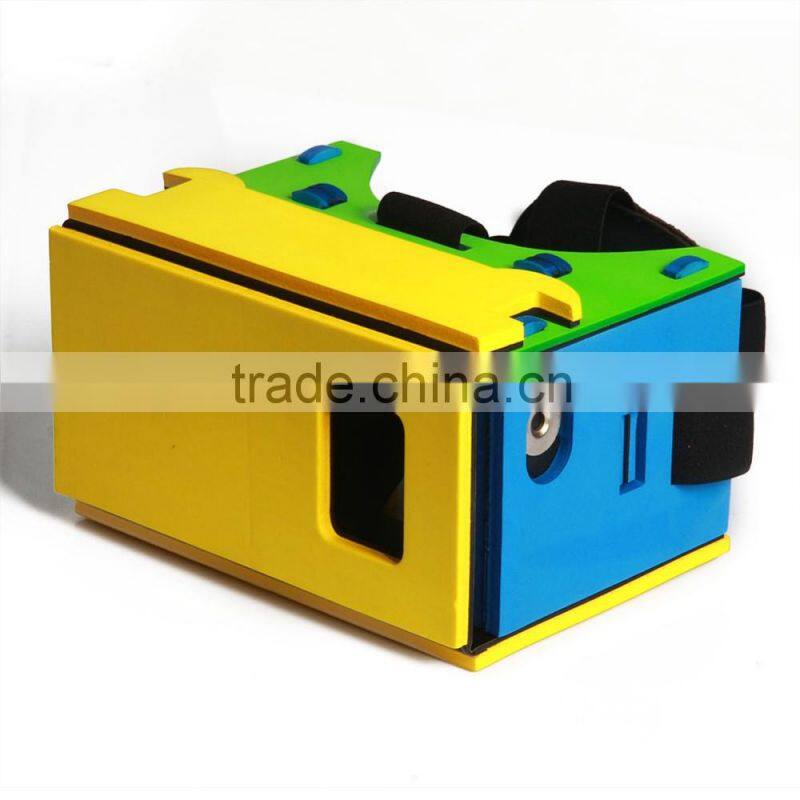 high tech virtual reality google cardboard eva 3D glasses