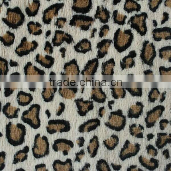 faux leopard fur plush fabric