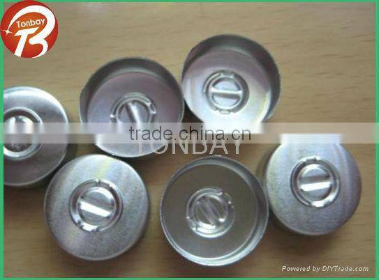 Pure aluminum cap for glass vial